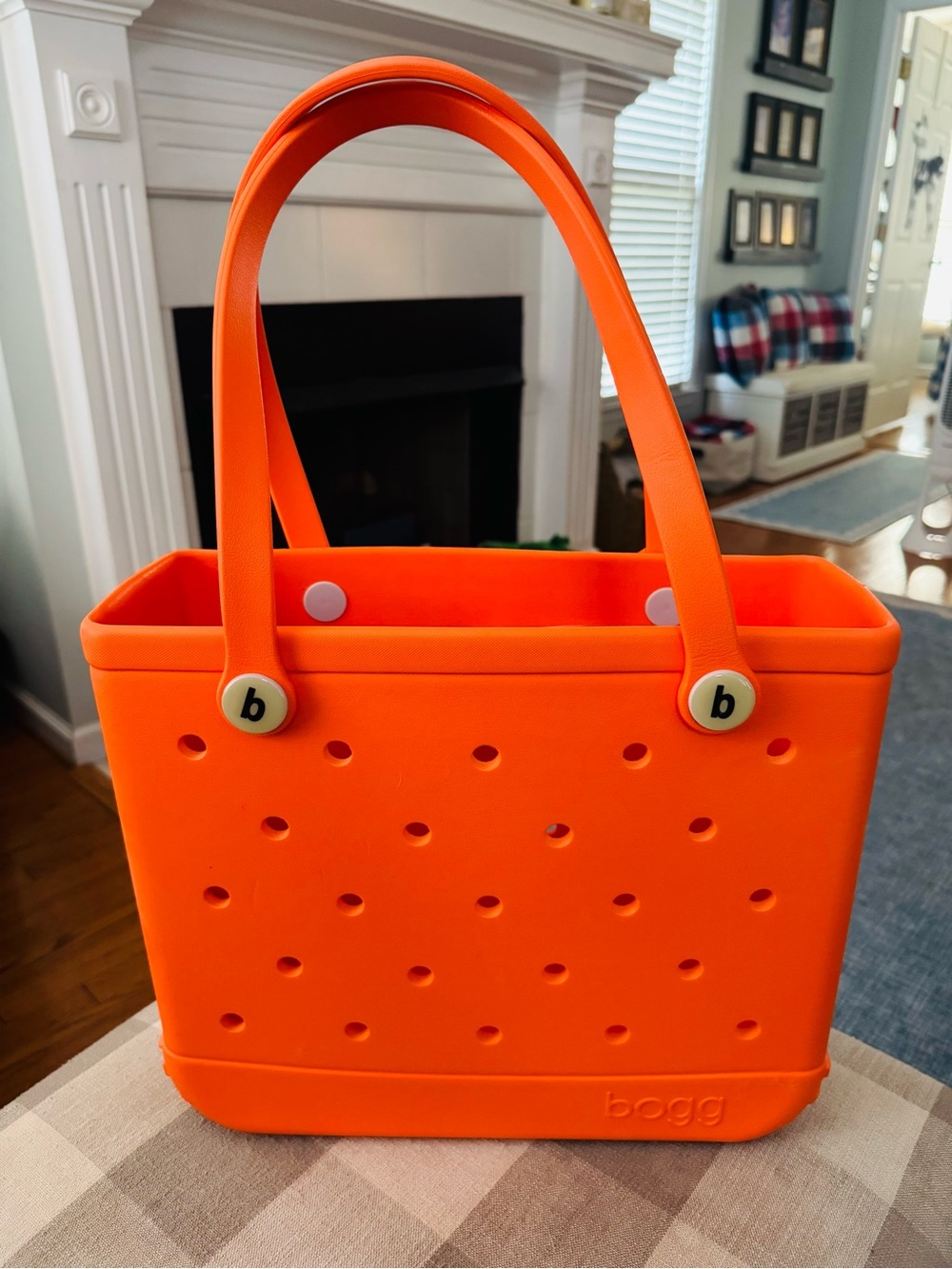 BOGG BAG Baby Orange Tote with Ribbon Accent